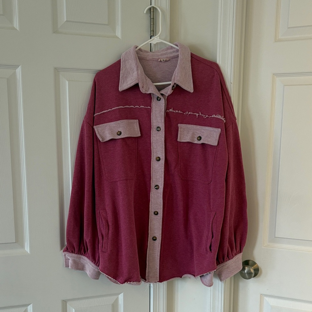 POL Wash Out French Terry Shacket